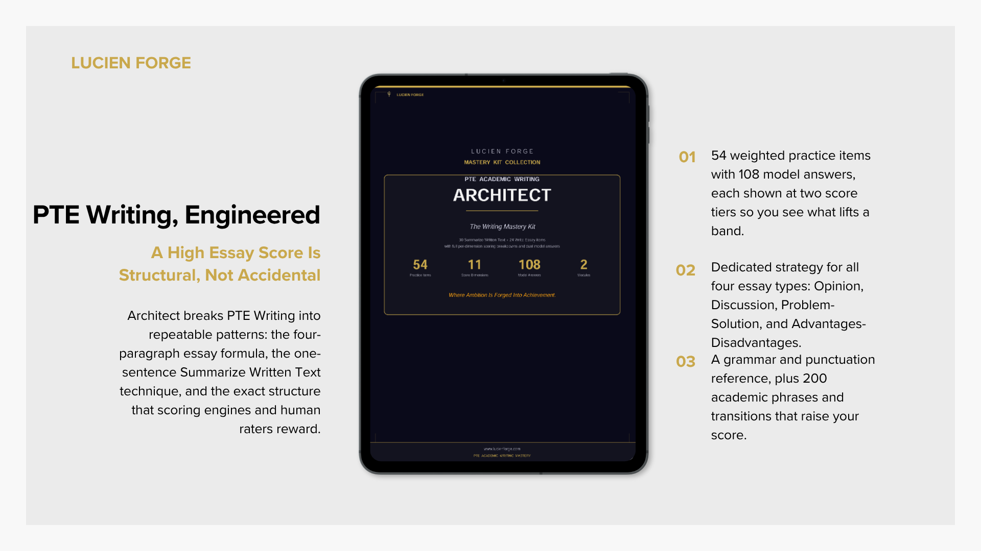 PTE Architect - Writing Mastery Kit